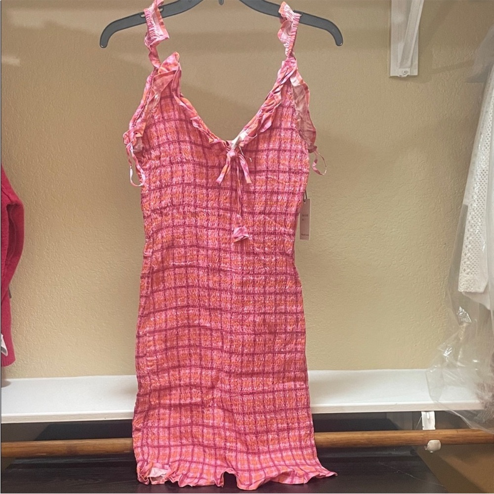 Japna Pink Plaid Dress